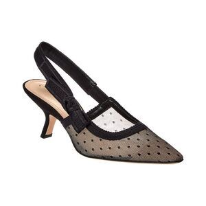 Dior J'adior Mesh & Suede Slingback Pump, Black